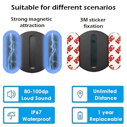 GPS Tracker for Vehicles - (Available for Android and iOS) Waterproof, Drop-Resistant,Real-Time Mini Tracker Device for Vehicles, No Monthly Fee Subscription No SIM Card Required