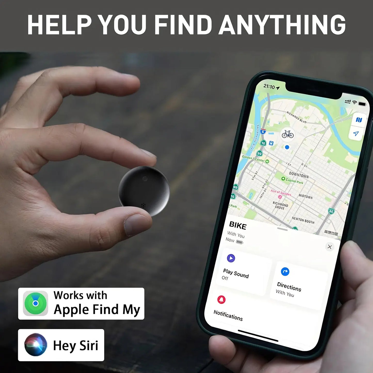 GPS Tracker for Vehicles - (Available for Android and iOS) Waterproof, Drop-Resistant,Real-Time Mini Tracker Device for Vehicles, No Monthly Fee Subscription No SIM Card Required